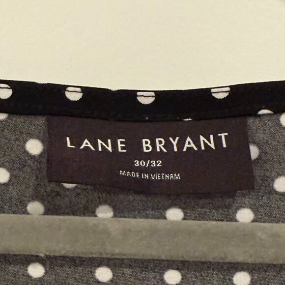 Lane Bryant black & white polka dot blouse - Picture 2 of 2